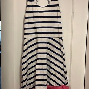 Blue and White Striped Dress